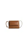Jil Sander Messenger Brown Leather Crossbody Bag In Brown