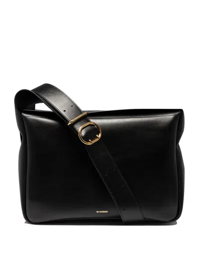 Jil Sander Messenger Handbag In Black
