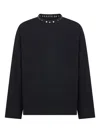 Jil Sander Metal-stud Crew-neck Top In Black