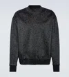 Jil Sander Metallic Crewneck Sweater In Night