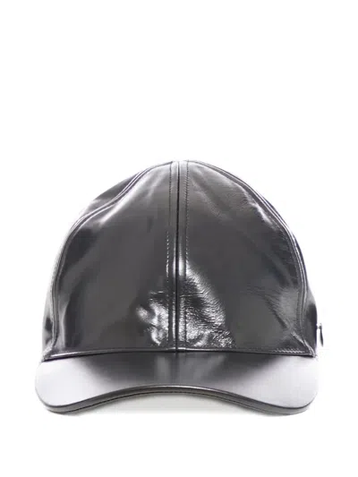 Jil Sander Metallic-effect Baseball Cap Hat In Gray