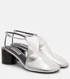 Jil Sander Metallic Leather Pumps In Silver
