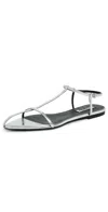 Jil Sander Metallic Leather Sandals Sky Grey