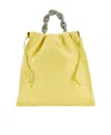 Jil Sander Metallic Top-handle Leather Tote Bag In Yellow