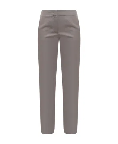 Jil Sander Mid-rise Flared Tailored Trousers In Gray