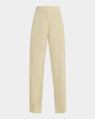 Jil Sander Mid-rise Straight-leg Trousers In Lemon Green