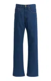Jil Sander Mid-rise Treated Denim Trousers In Blue