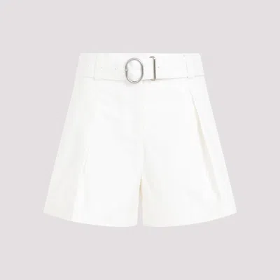 Jil Sander Mid Waist Bermuda Shorts For Women In Nude & Neutrals