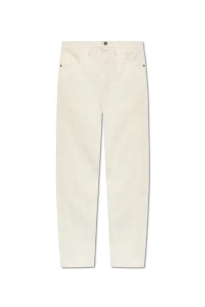 Jil Sander Mid-waisted Cropped Jeans In White