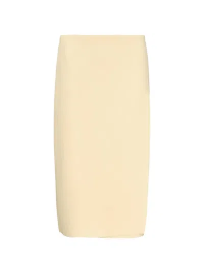 Jil Sander Midi Double-face Wrap Skirt In Neutral