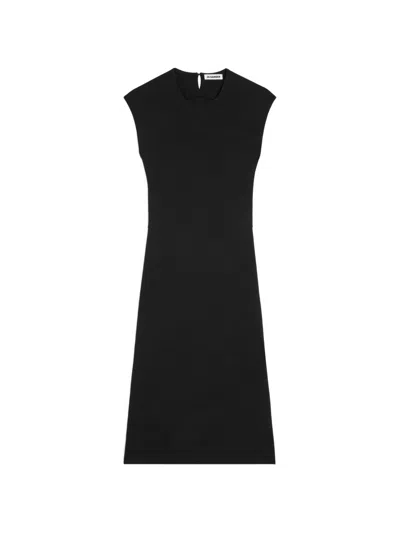 Jil Sander Midi Dress In Black