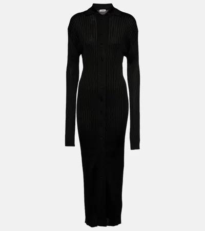 Jil Sander Midi Dress In Black