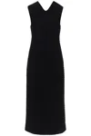 Jil Sander Midi Dress In Openwork Knit In Black (black)