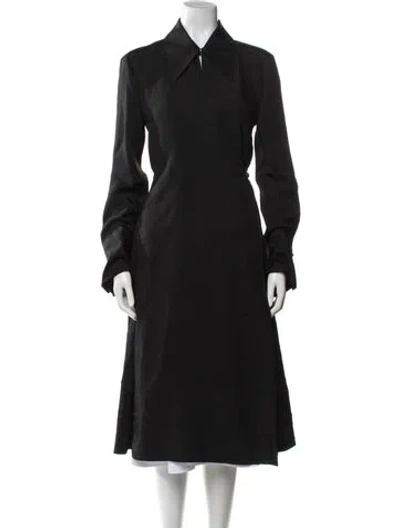 Pre-owned Jil Sander Midi Length Dress In Black