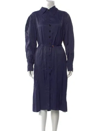 Pre-owned Jil Sander Midi Length Dress In Blue