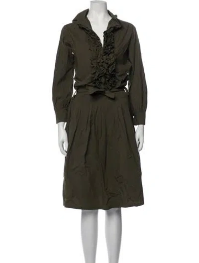 Pre-owned Jil Sander Midi Length Dress In Green