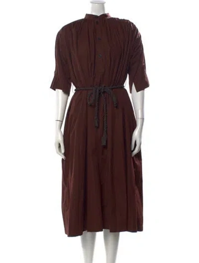 Pre-owned Jil Sander Midi Length Dress W/ Tags In Brown