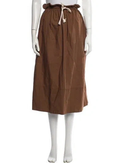 Pre-owned Jil Sander Midi Length Skirt In Brown