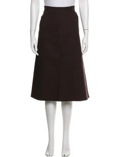 Pre-owned Jil Sander Midi Length Skirt In Brown