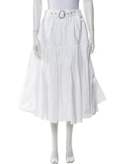 Pre-owned Jil Sander Midi Length Skirt In White