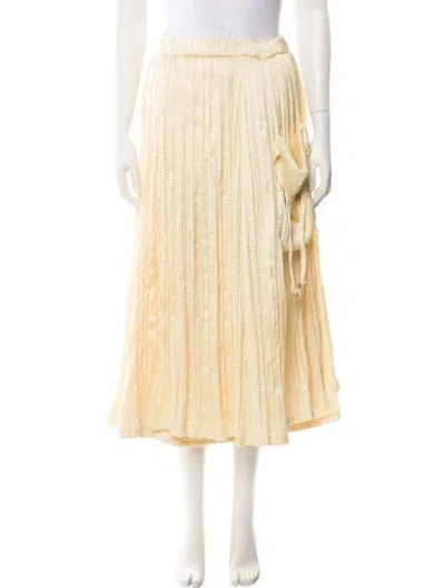 Pre-owned Jil Sander Midi Length Skirt In Yellow