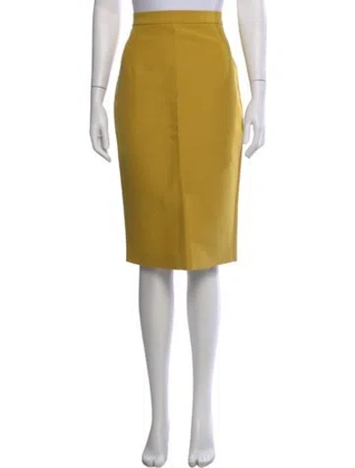 Pre-owned Jil Sander Midi Length Skirt In Yellow