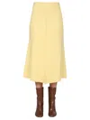 Jil Sander Flared Wool Skirt With Discreet Zipper Closure