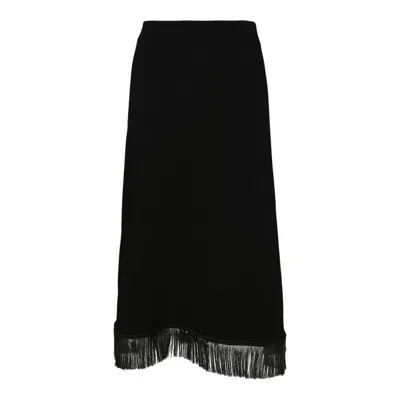 Jil Sander Midi Skirt In Black