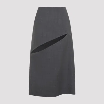 Jil Sander Slash Midi Pencil Skirt In Multi