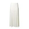 Jil Sander Midi Skirt In Fluid Viscose Crepe Chalk White In White