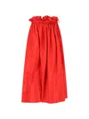 Jil Sander Midi Skirt In Red