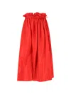 Jil Sander Midi Skirt In Red
