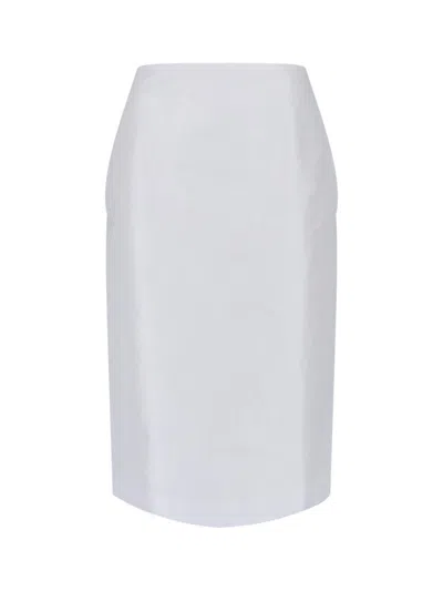 Jil Sander Midi Skirt In White