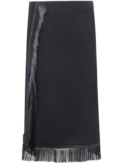 JIL SANDER JIL SANDER MIDI SKIRT WITH "FRINGES" CLOTHING