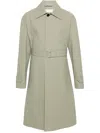Jil Sander Midi Trench Coat In Green