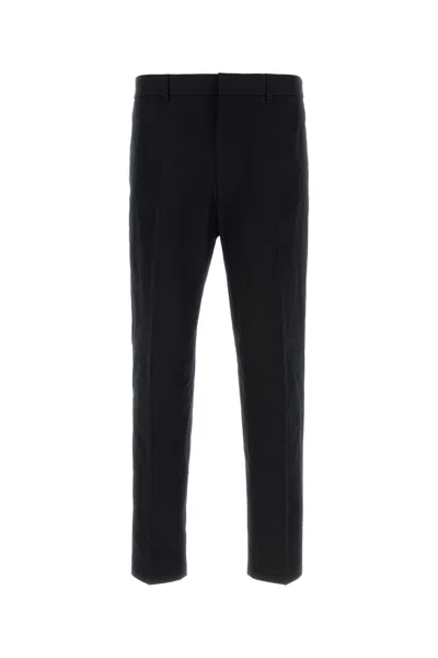 Jil Sander Midnight Blue Cotton Pant In Black
