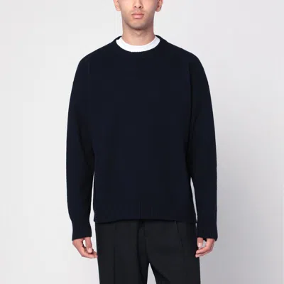 Jil Sander Midnight Blue Cotton T-shirt Men In Black