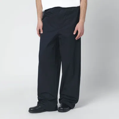 Jil Sander Tailored Trousers Wide Leg Back Pockets In Blue