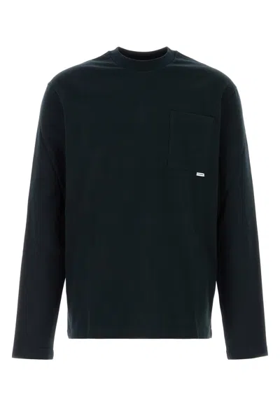 Jil Sander Midnight Blue Cotton T-shirt In Black