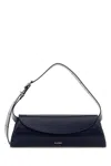 Jil Sander Midnight Blue Leather Small Cannolo Crossbody Bag In Blue