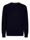 Jil Sander Superfine Wool Sweater In Blue