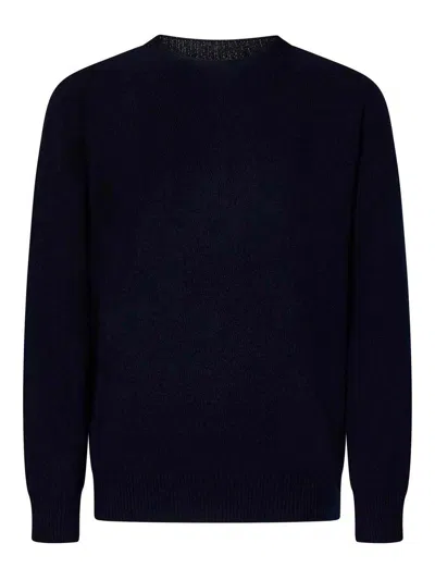 Jil Sander Superfine Wool Sweater In Blue