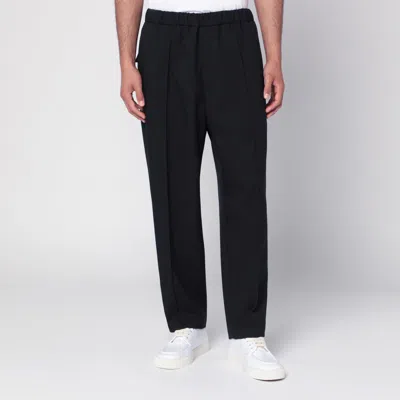 JIL SANDER JIL SANDER MIDNIGHT BLUE PANTS IN TECHNICAL GABARDINE