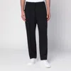 Jil Sander Midnight Blue Pants In Technical Gabardine Men In Animal Print