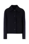 Jil Sander Giacca In Lana Blu Notte  Donna In Black