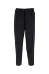 Jil Sander Wool Joggers With Elastic Waistband And Ribbed Cuffs In Black