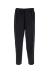 Jil Sander Wool Joggers With Elastic Waistband And Ribbed Cuffs In Black
