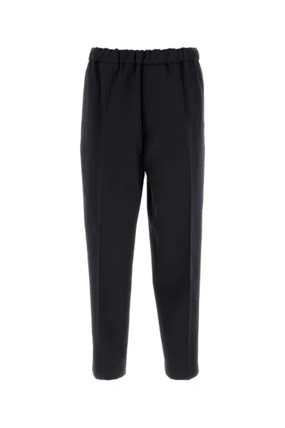JIL SANDER MIDNIGHT BLUE WOOL PANT