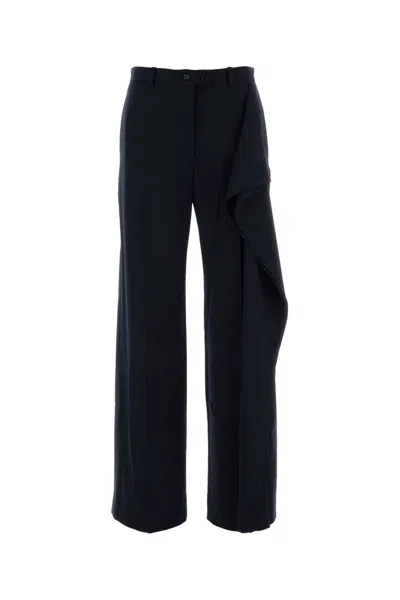 Jil Sander Midnight Blue Wool Pant In Black