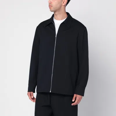 JIL SANDER JIL SANDER MIDNIGHT BLUE LIGHTWEIGHT JACKET IN TECHNICAL GABARDINE
